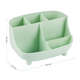 Настольная подставка MESHU, 6 отделений, пластиковая, мятная