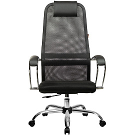 Кресло для руководителя Easy Chair 675 TTW черное (сетка/ткань, металл)