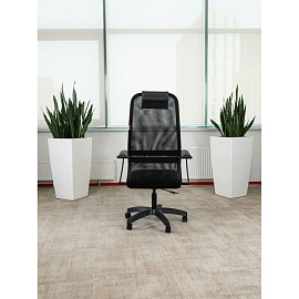 Кресло для руководителя Easy Chair 675 TTW черное (сетка/ткань, металл)