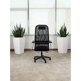 Кресло для руководителя Easy Chair 675 TTW черное (сетка/ткань, металл)