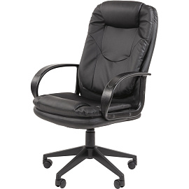 Кресло для руководителя Easy Chair 695 LT TPU черное (экокожа, пластик)