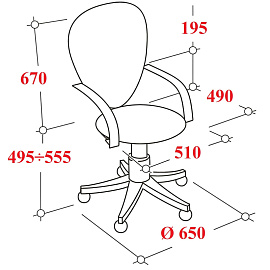 Кресло для руководителя Комус Мебель Easy Chair 695 LT чёрное (экокожа, пластик)
