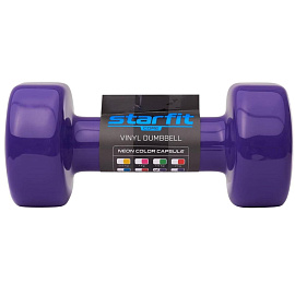Гантель виниловая Starfit DB-101 4 кг фиолетовая