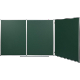 Доска магнитно-меловая Attache Classic 100х300 см зеленая трехсекционная с лаковым покрытием