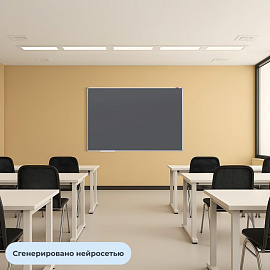 Доска магнитно-меловая Attache Classic 100х150 см черная односекционная с полимерным покрытием