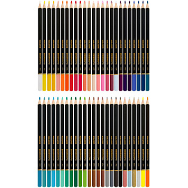 Карандаши цветные Kores Kolores Selection 50 карандашей 50 цветов трёхгранные (металлические, неоновые)
