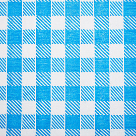 Скатерть одноразовая Luscan полиэтилен/бумага 120х200 см белый/синий (6 штук в рулоне)