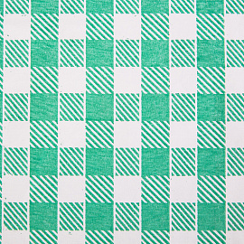 Скатерть одноразовая Luscan полиэтилен/бумага 120х200 см белый/зеленый (6 штук в рулоне)