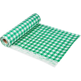 Скатерть одноразовая Luscan полиэтилен/бумага 120х200 см белый/зеленый (6 штук в рулоне)