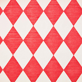 Скатерть одноразовая Luscan полиэтилен/бумага 120х200 см белый/красный (6 штук в рулоне)