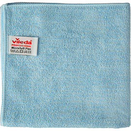 Салфетки хозяйственные Vileda Professional микрофибра 38x38 см 340 г/кв.м синие (5 штук в упаковке)