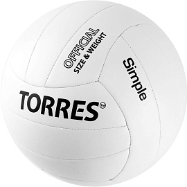 Мяч волейбольный Torres Simple V32105 №5 белый/черный