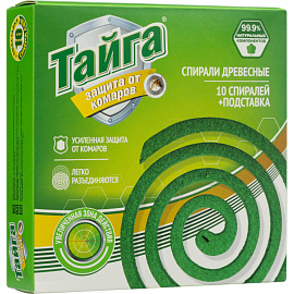 Спираль от комаров Тайга (10 штук в упаковке)