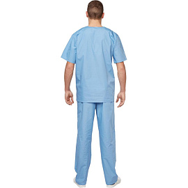Костюм хирургический м05-КБР с коротким рукавом голубой (размер 48-50, рост 158-164)