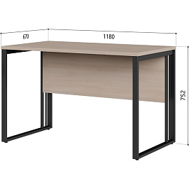 Стол прямой K-Loft 241S001 (дуб скандинавский/графит, 1180х670х752 мм)