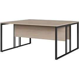 Рабочая станция Комус Мебель K-Loft двухместная (дуб скандинавский/графит, 1580х1370х752 мм)