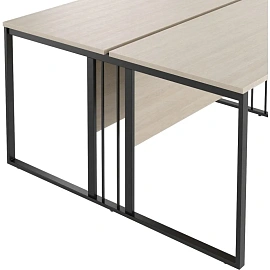 Рабочая станция Комус Мебель K-Loft двухместная (дуб скандинавский/графит, 1580х1370х752 мм)