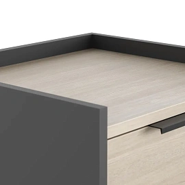 Тумба подкатная Easy to lead K-Loft (дуб скандинавский/графит, 434х400х555 мм, 2 ящика)