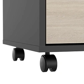 Тумба подкатная Easy to lead K-Loft (дуб скандинавский/графит, 434х400х555 мм, 2 ящика)