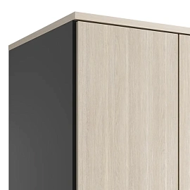 Шкаф-купе комбинированный K-Loft (дуб скандинавский/графит, 1370х420х752 мм)