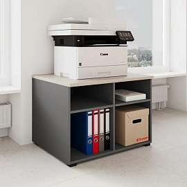 Тумба под оргтехнику Easy to lead K-Loft (дуб скандинавский/графит, 786х616х568 мм)