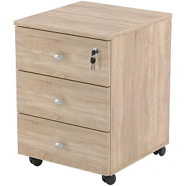 Тумба подкатная Easy to lead Easy Standard LT с замком (дуб сонома, 400x420x563 мм, 3 ящика)