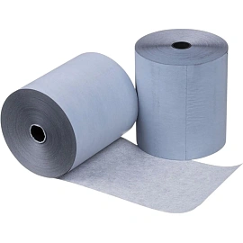 Чековая лента из термобумаги 57 мм намотка 15 м диаметр 35 мм втулка 12 мм (77 штук в упаковке)