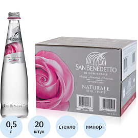 Вода минеральная San Benedetto столовая негазированная стекло 0.5 л