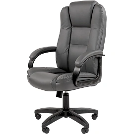 Кресло VT_Chairman 600LT чер.пласт экопремиум серый