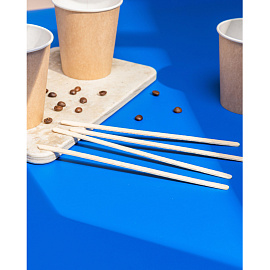 Размешиватель одноразовый деревянный Комус Эконом 180 мм (250 штук в упаковке)