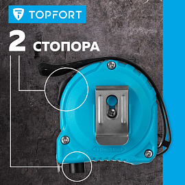 Рулетка строительная TOPFORT Basic 3 м х 16 мм (2019126)