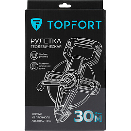 Рулетка геодезическая TOPFORT Geo 30 м х 15 мм (2019141)
