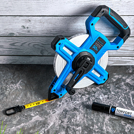 Рулетка геодезическая TOPFORT Geo 50 м х 15 мм (2019142)