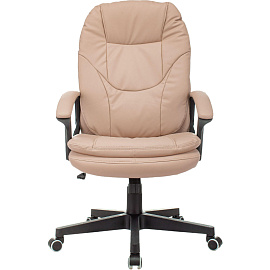 Кресло для руководителя Бюрократ CH868N бежевое (экокожа, пластик)
