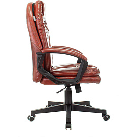 Кресло для руководителя Бюрократ CH868N коричневое (экокожа, пластик)