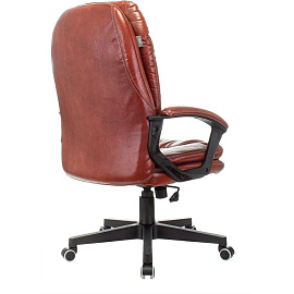 Кресло для руководителя Бюрократ CH868N коричневое (экокожа, пластик)