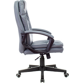 Кресло для руководителя Бюрократ CH868N серое (экокожа, пластик)