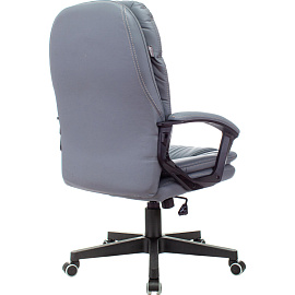Кресло для руководителя Бюрократ CH868N серое (экокожа, пластик)