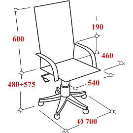 Кресло для руководителя Бюрократ CH868N серое (экокожа, пластик)