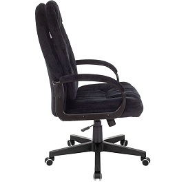 Кресло для руководителя Бюрократ CH868N чёрное (велюр, пластик)