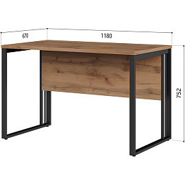 Стол прямой Easy to lead K-Loft 241S001 (дуб натуральный/графит, 1180х670х752 мм)