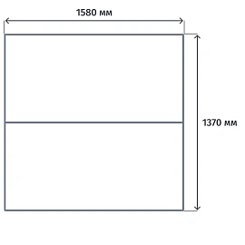 Рабочая станция Комус Мебель K-Loft двухместная (дуб натуральный, 1580х1370х752 мм)