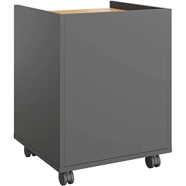 Тумба подкатная K-Loft (дуб натуральный/графит, 434х400х555 мм, 2 ящика)