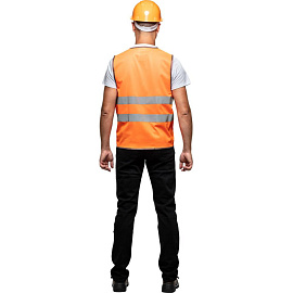 Жилет сигнальный Тип 1Т оранжевый с СОП размер L (48-50)