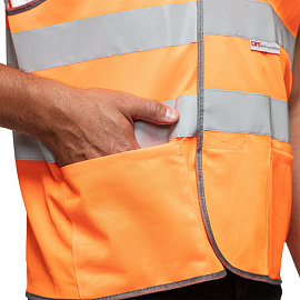 Жилет сигнальный Тип 1Т оранжевый с СОП размер ХL (52-54)