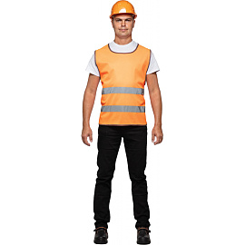 Жилет сигнальный Тип 5Т оранжевый с СОП размер ХХL-ХХXL (56-62)