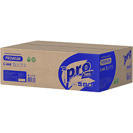 Полотенца бумажные листовые PROtissue H2 Z-сложение 2-слойные белые 28 пачек по 150 листов (C444)