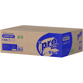 Полотенца бумажные листовые PROtissue H2 Z-сложение 1-слойные белые 28 пачек по 200 листов (C446)