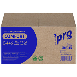 Полотенца бумажные листовые PROtissue H2 Z-сложение 1-слойные белые 28 пачек по 200 листов (C446)