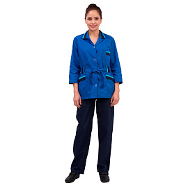 Костюм для горничных и уборщиц у04-КБР васильковый/синий (размер 48-50, рост 170-176)